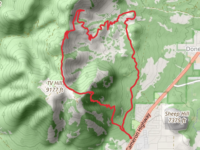 Little Elden Mountain via Heart Trail