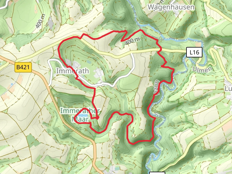 Immerather Maar via Vulkanweg and Maare Pfad