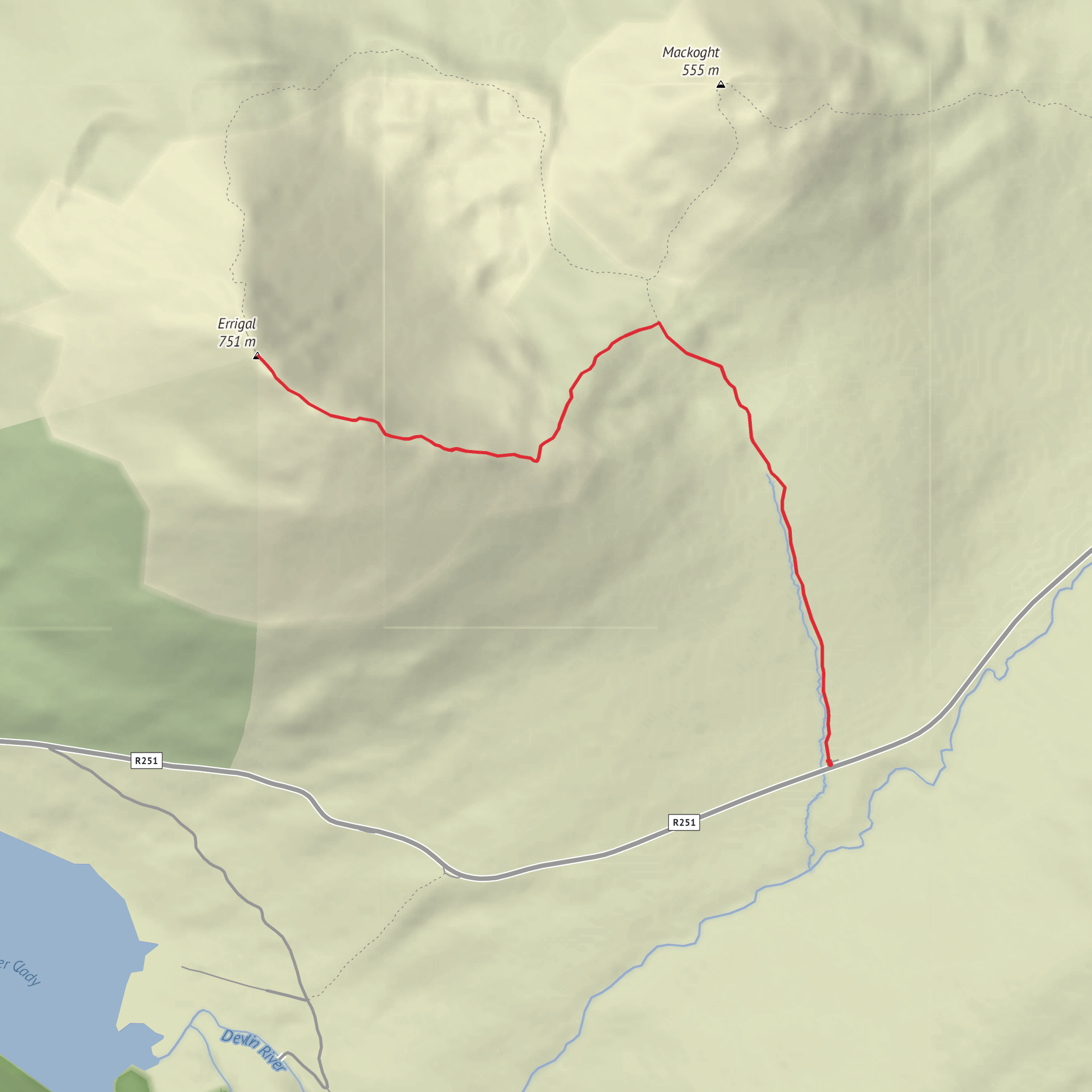 An Earagail (Errigal) mobile static map