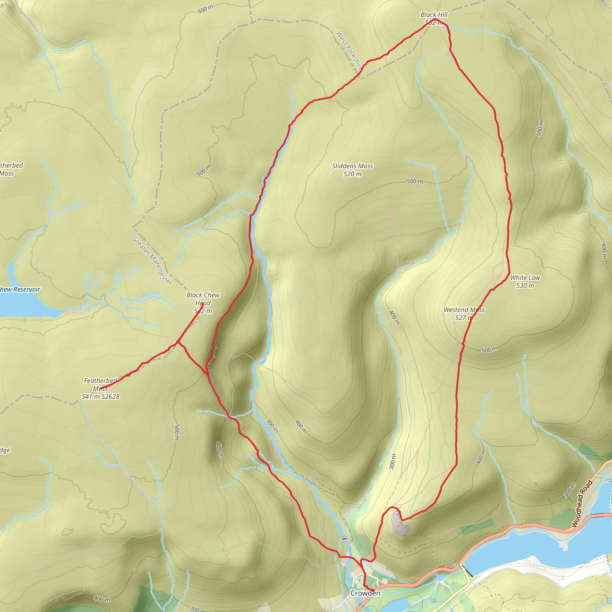 Peak Bagging PD - 03 Above Crowden mobile static map
