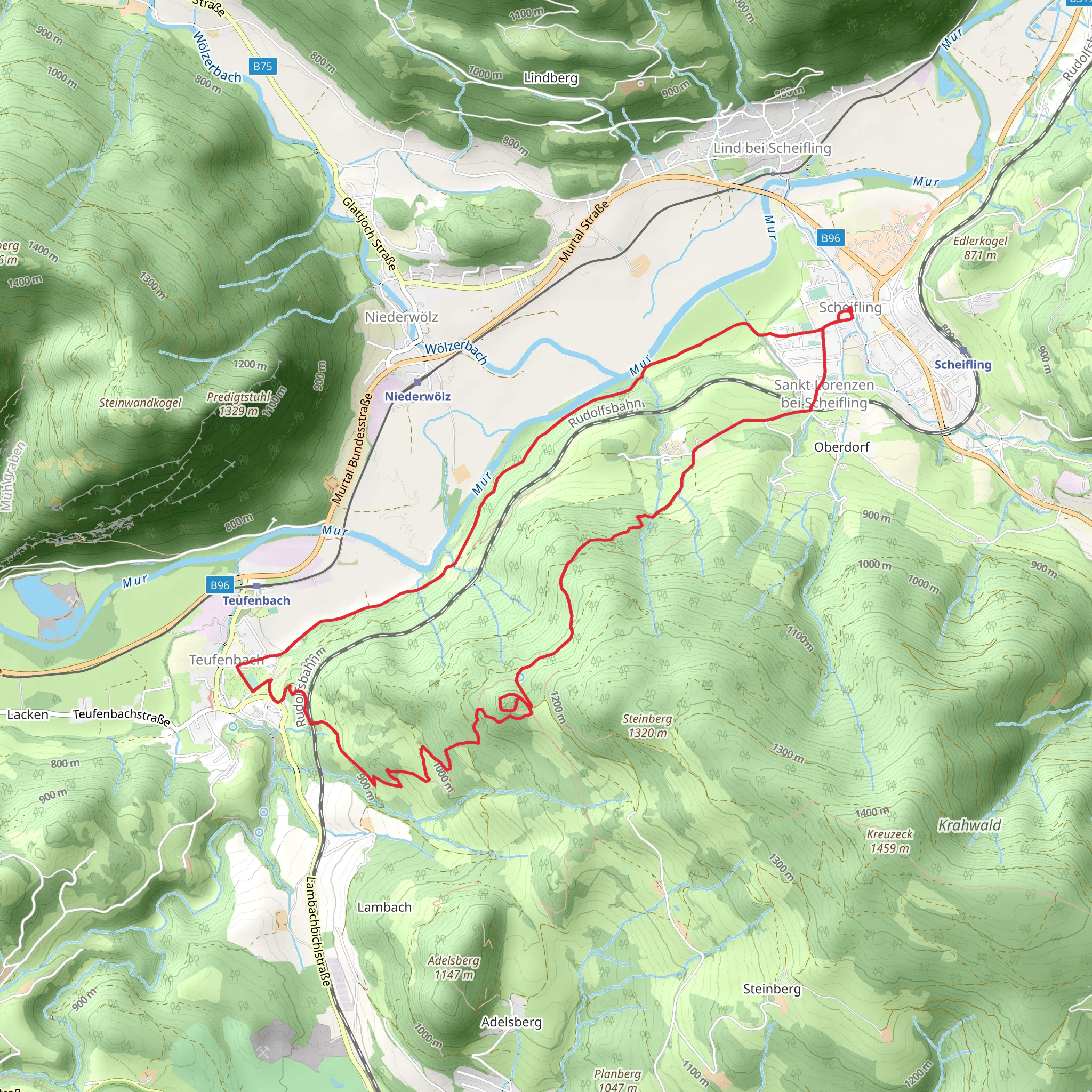 Steinschloss Loop Trail mobile static map