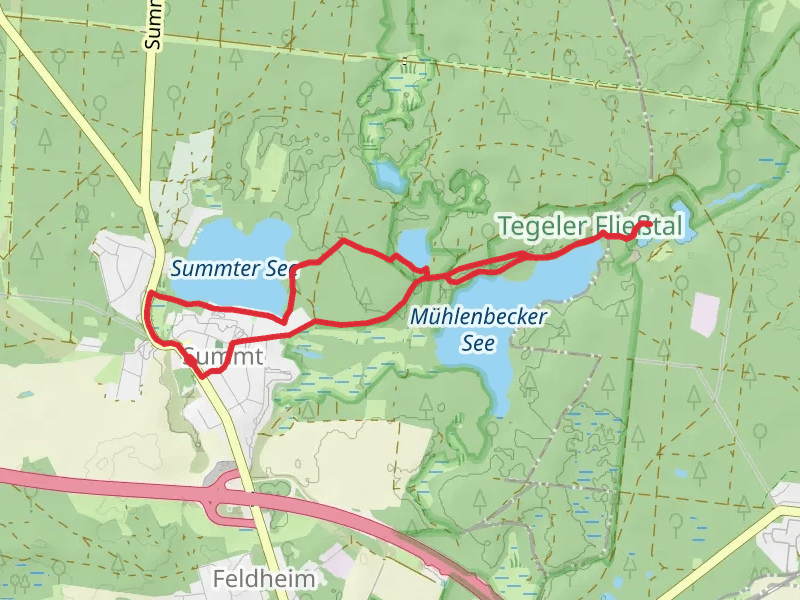 Summter See, Mühlenbecker See and Mühlenteich