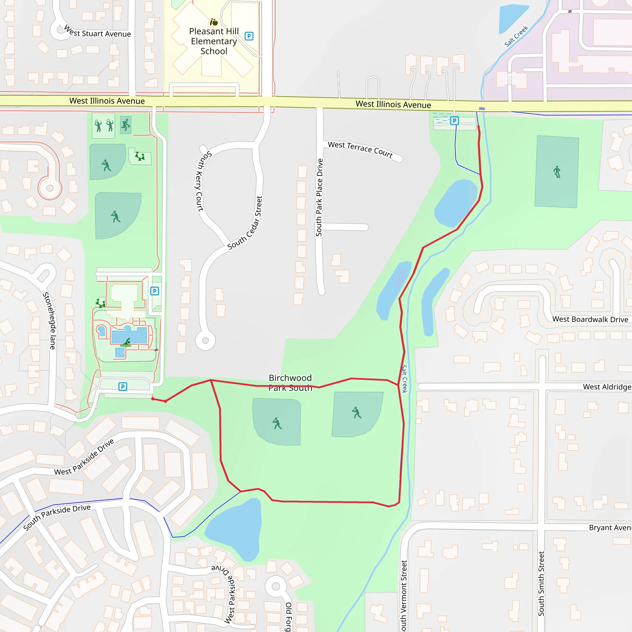 Birchwood Park South Loop mobile static map