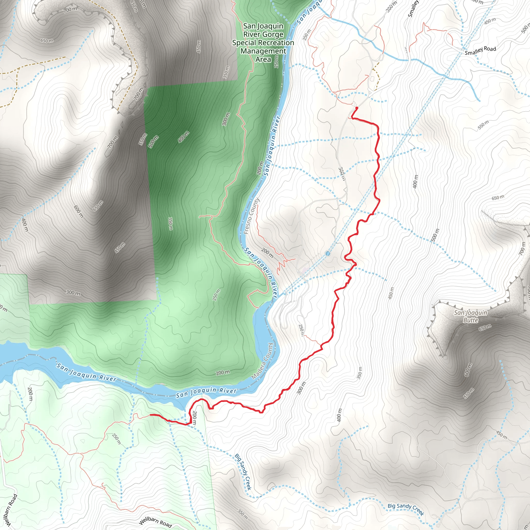San Joaquin River Trail - Short mobile static map