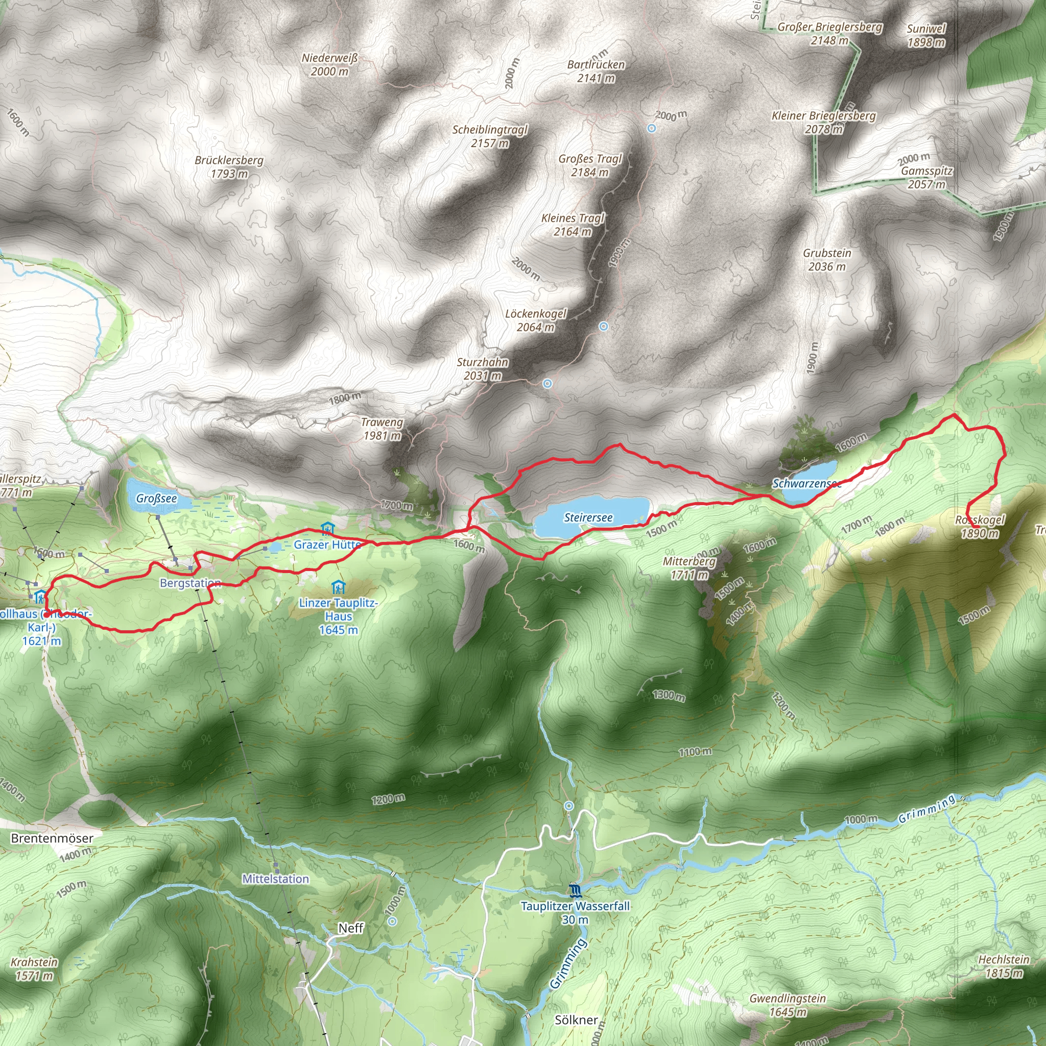 Rosskogel Hike mobile static map