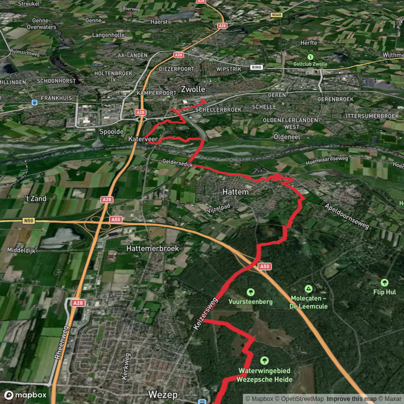 Wezep to Zwolle via Wezepsche and Engelse Werk