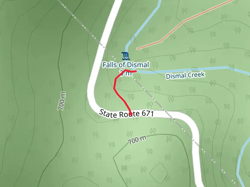 Dismal Falls and Dismal Creek Trail