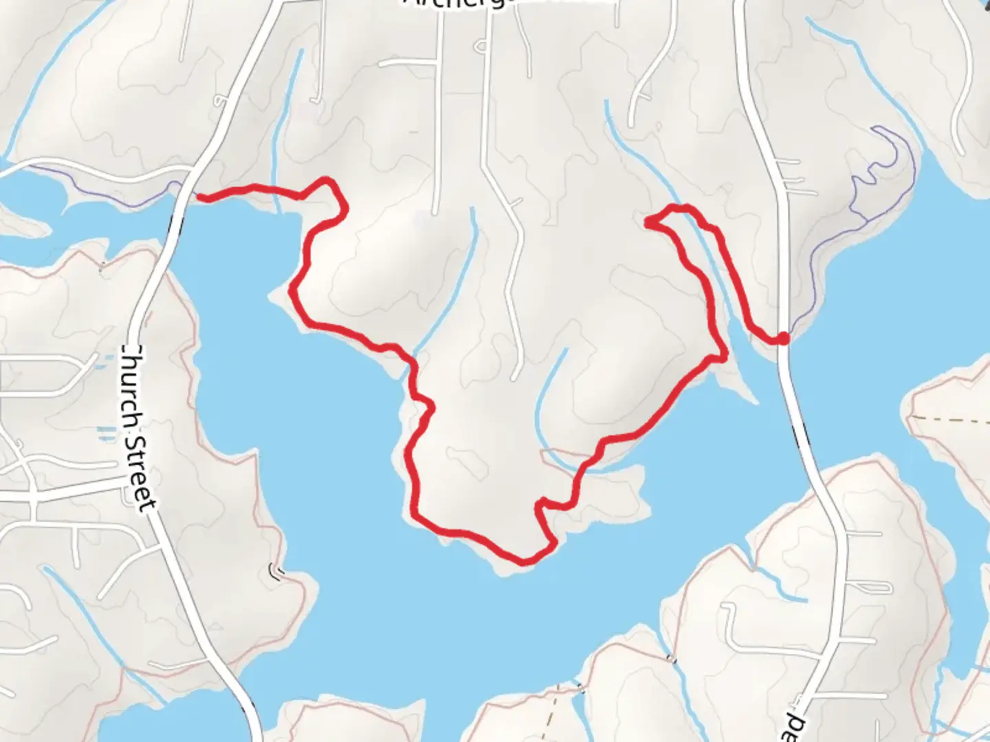 An image depicting the trail Blue Heron Trail and its surrounding area.