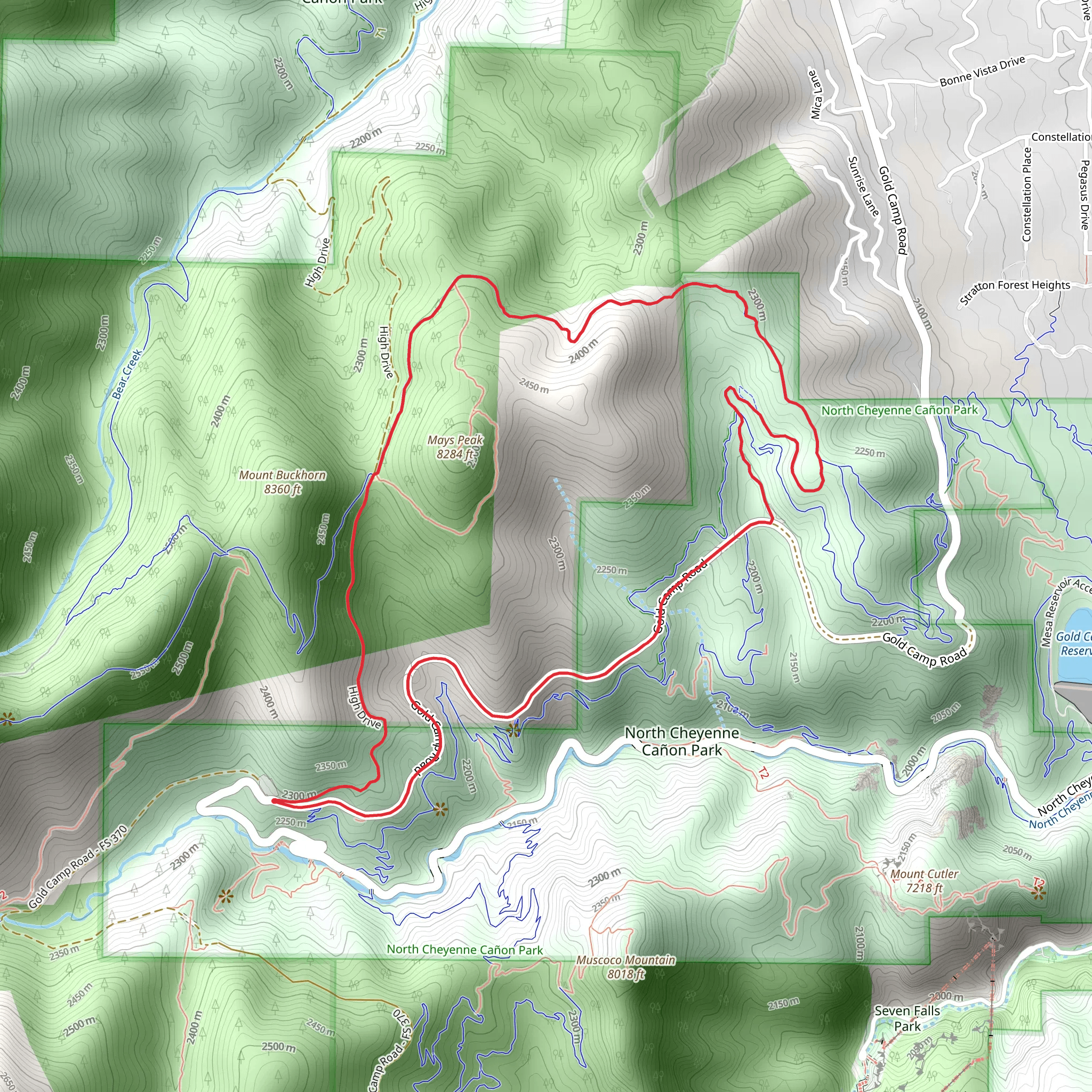 Gold Camp Road Loop mobile static map