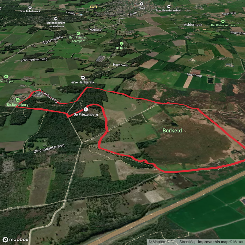 Bovenberg Gele and Bovenberg Paarse Loop Route