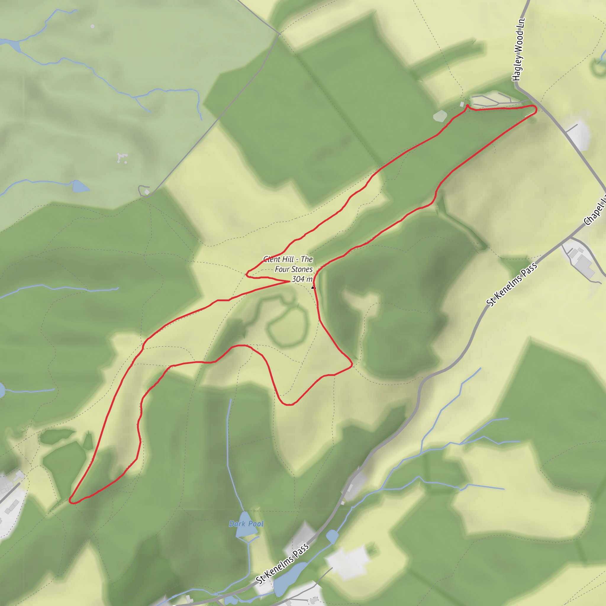 Clent Hills Circular mobile static map