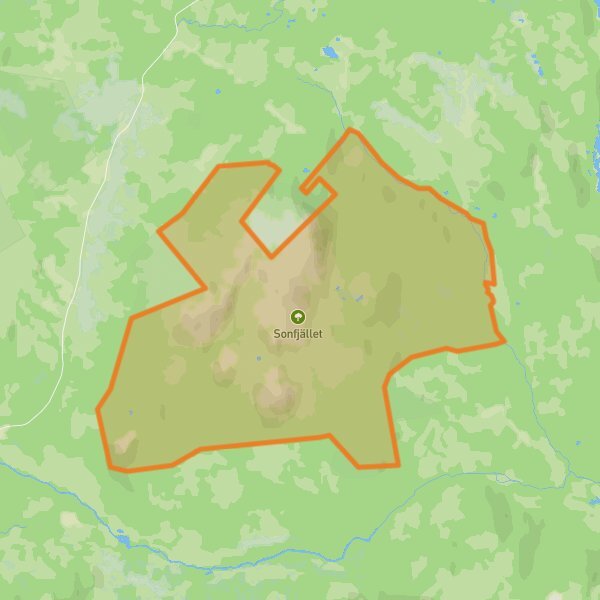 Sånfjället National Park mobile static map