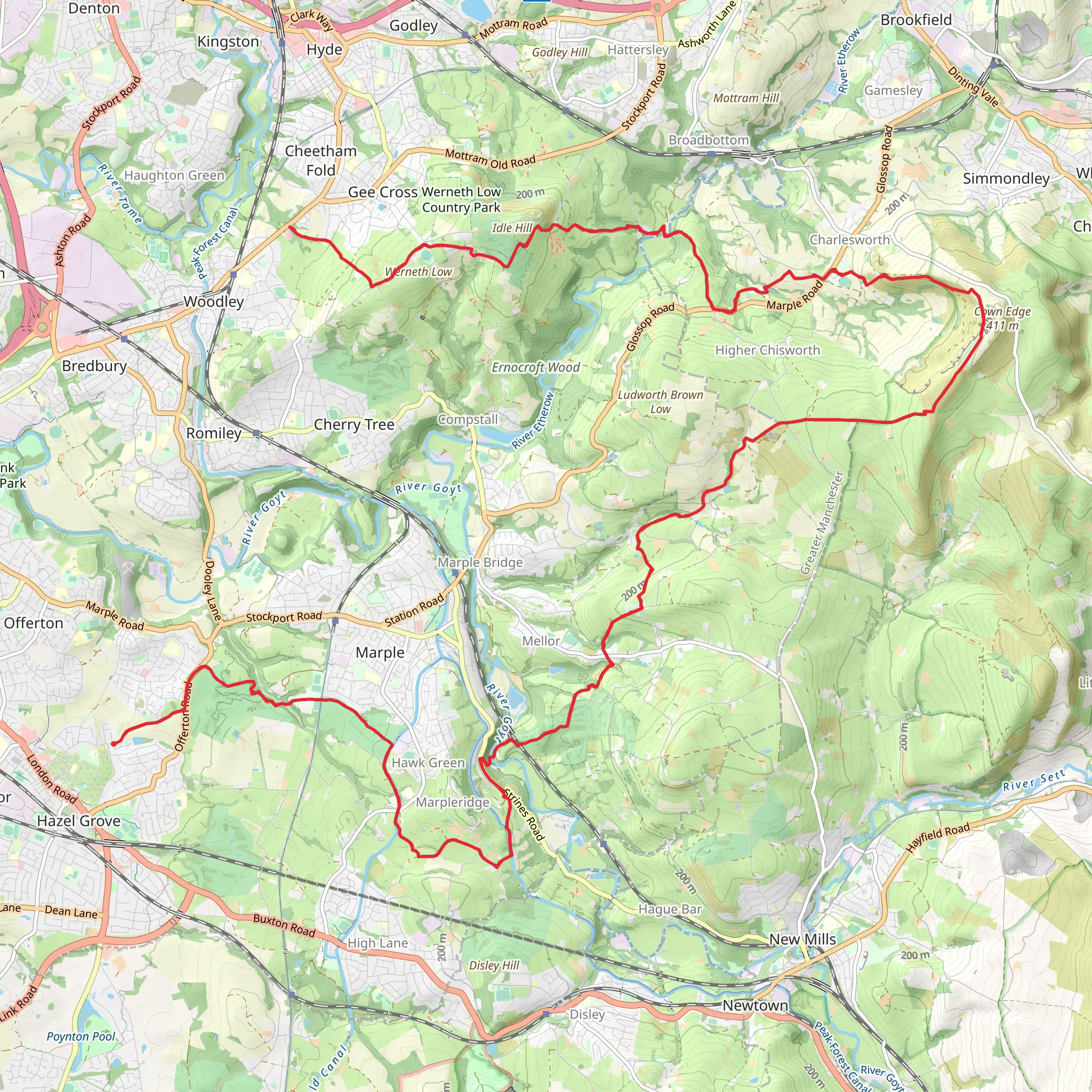 Cown Edge Way mobile static map