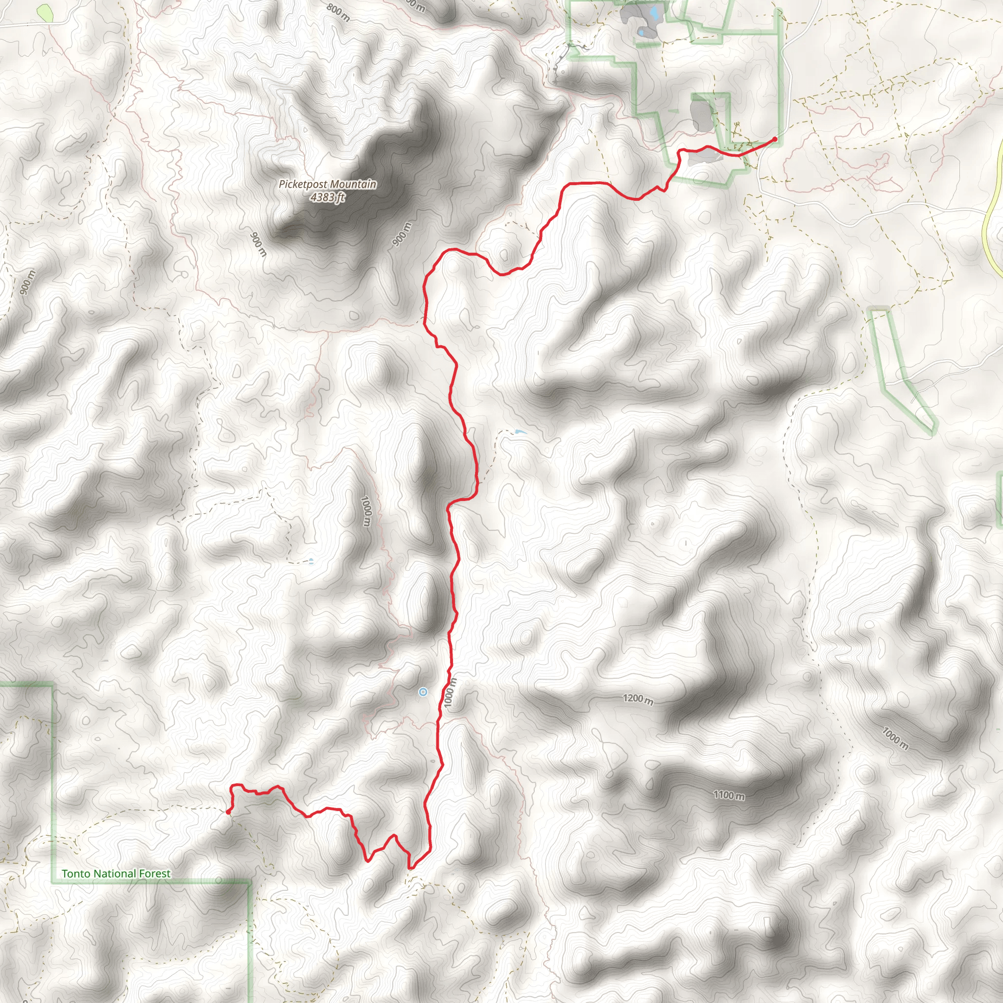 Telegraph Canyon Road East Ajax Mine Trail mobile static map