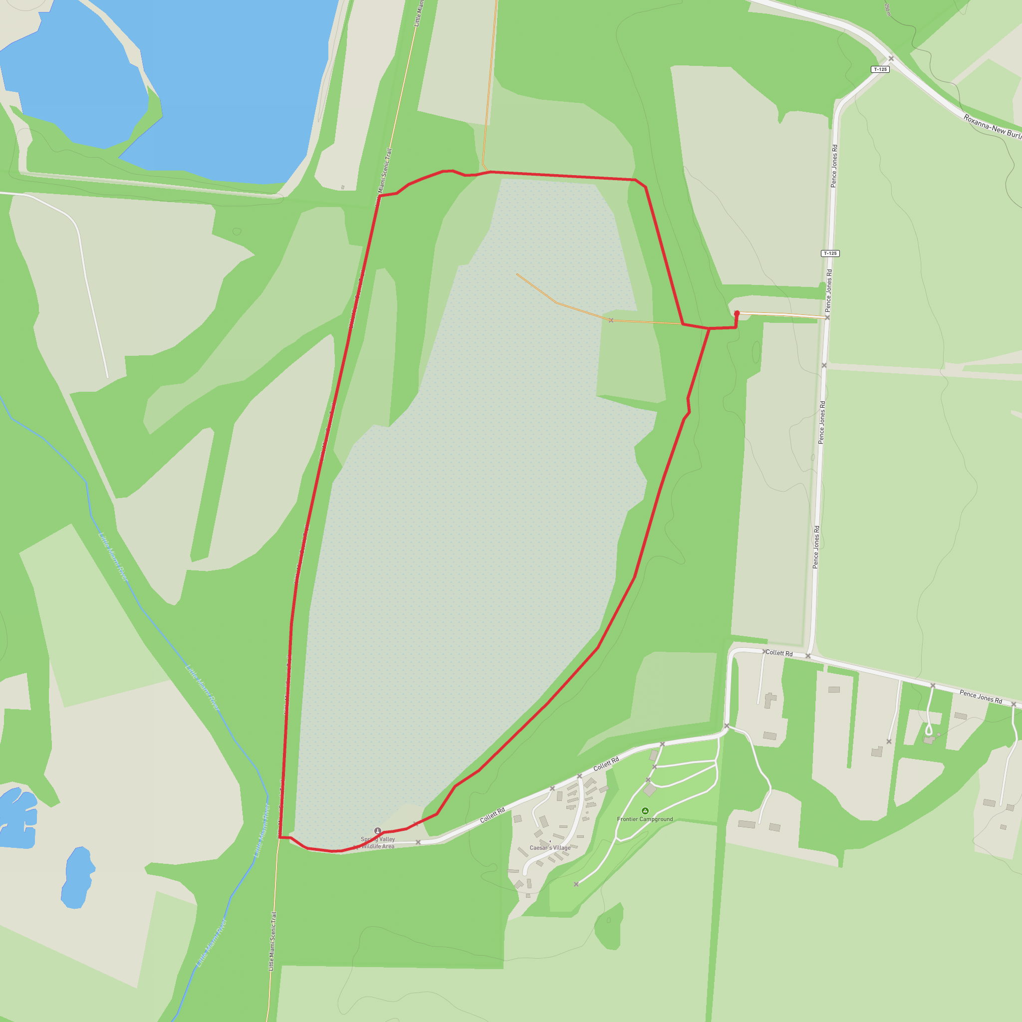 Spring Valley Lake Loop mobile static map