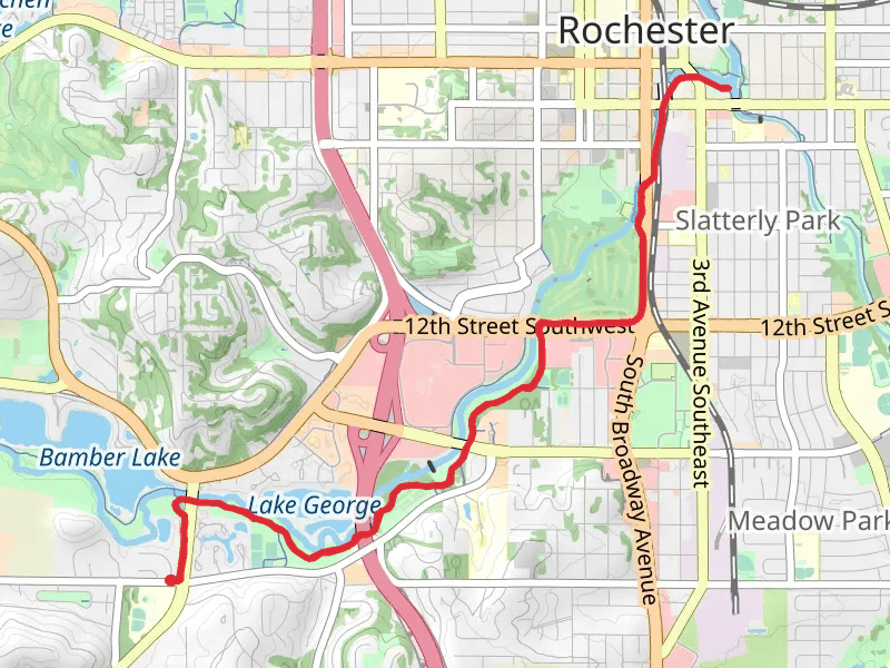 Zumbro River and Zumbro River Trail South Loop