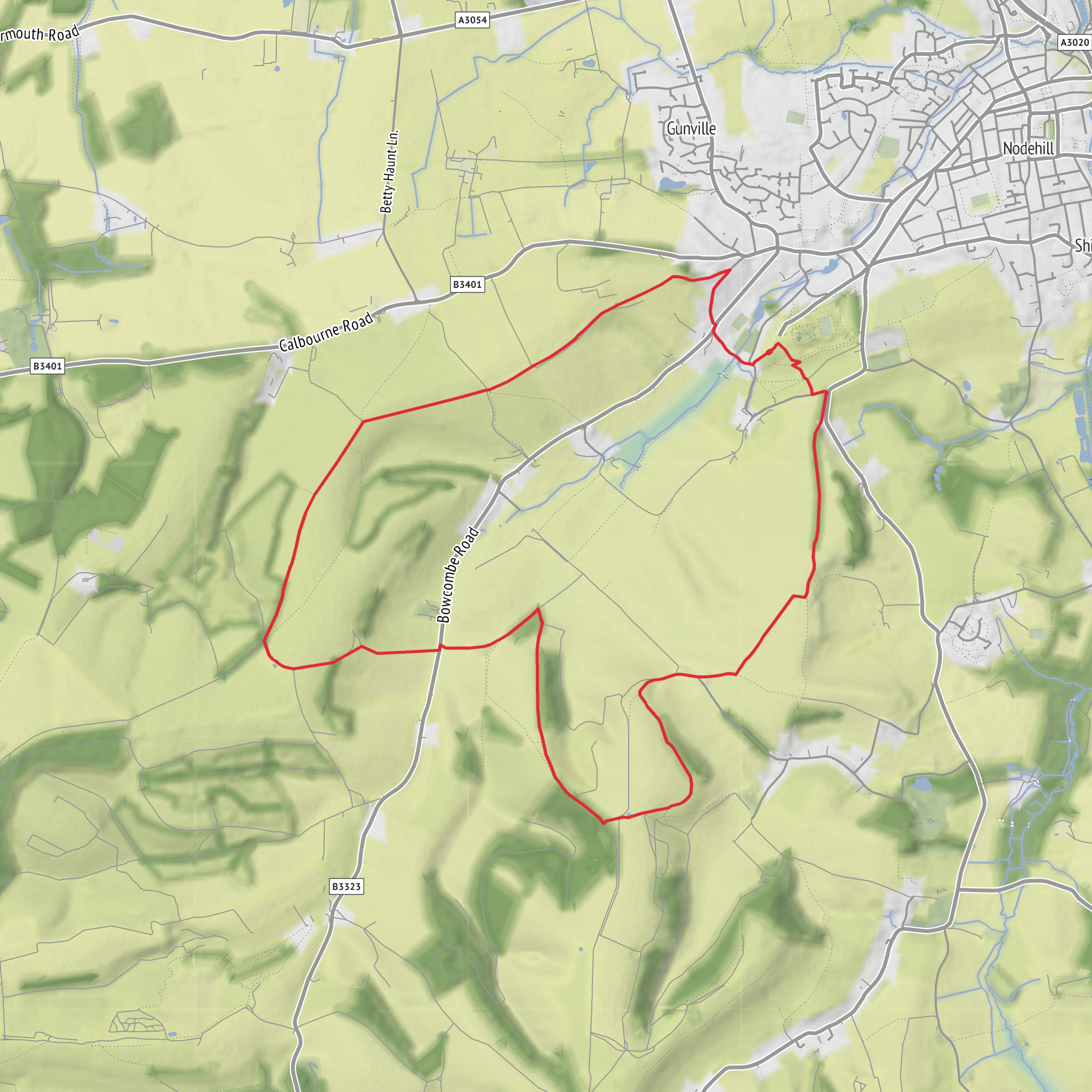 Dukem Down and Roman Fort Loop mobile static map