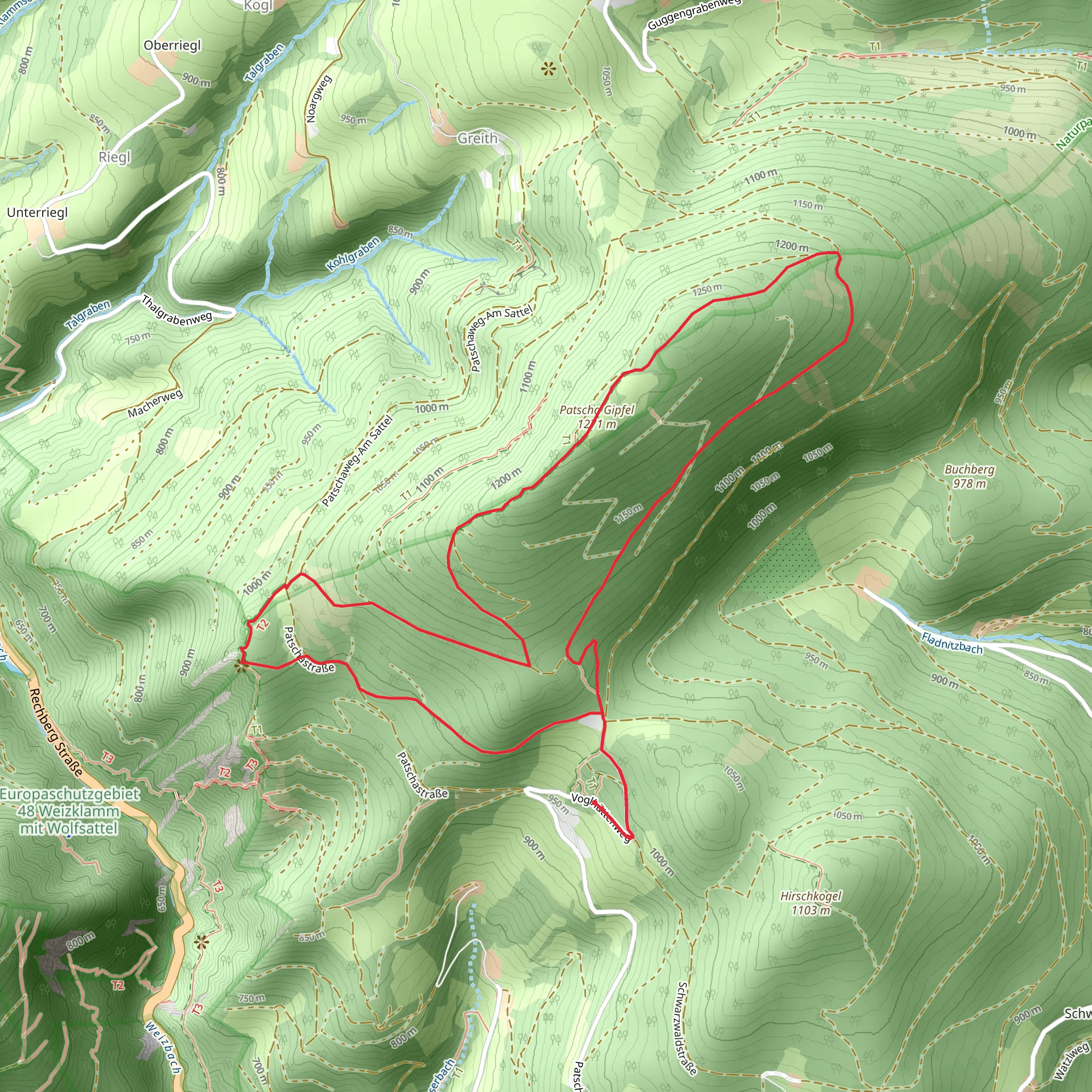 Patscharound with Patschanose Loop mobile static map