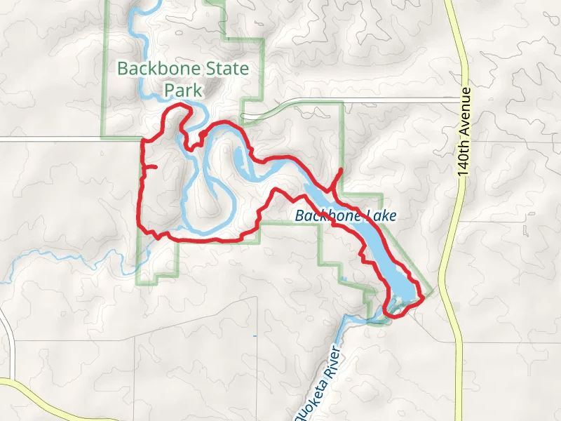 Maquoketa River - Backbone West Lake Loop Trail