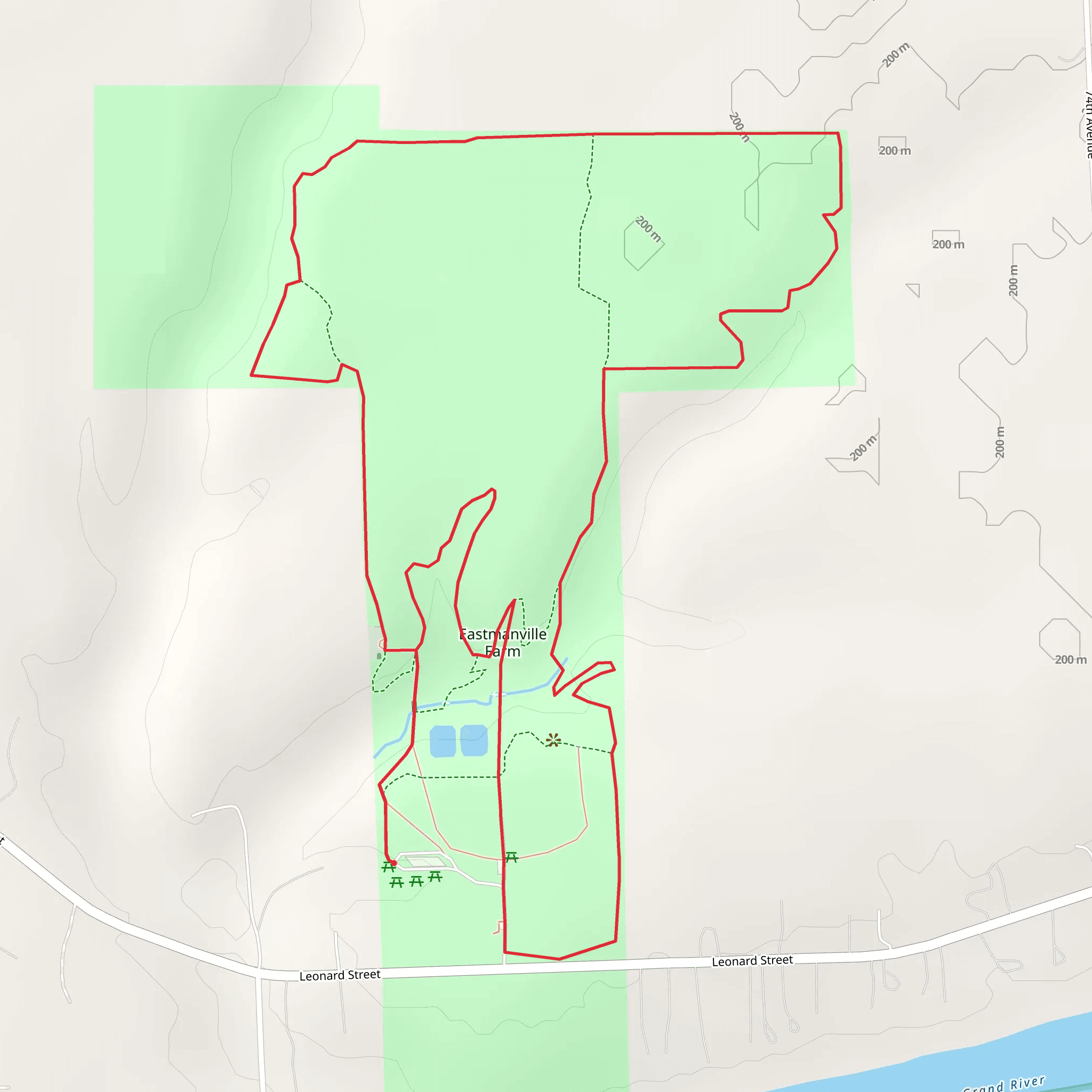 Eastmanville Farm Loop mobile static map