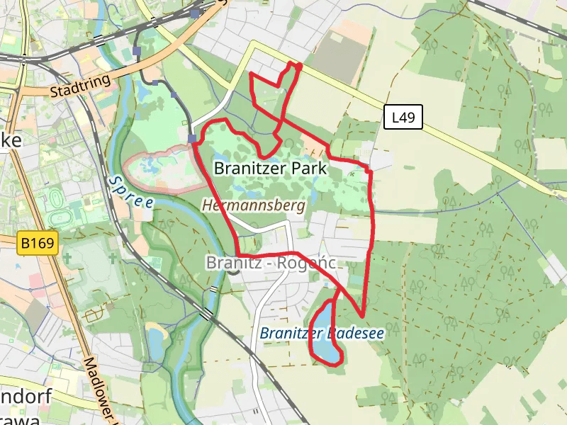 Branitzer Park and Branitzer Badesee Loop