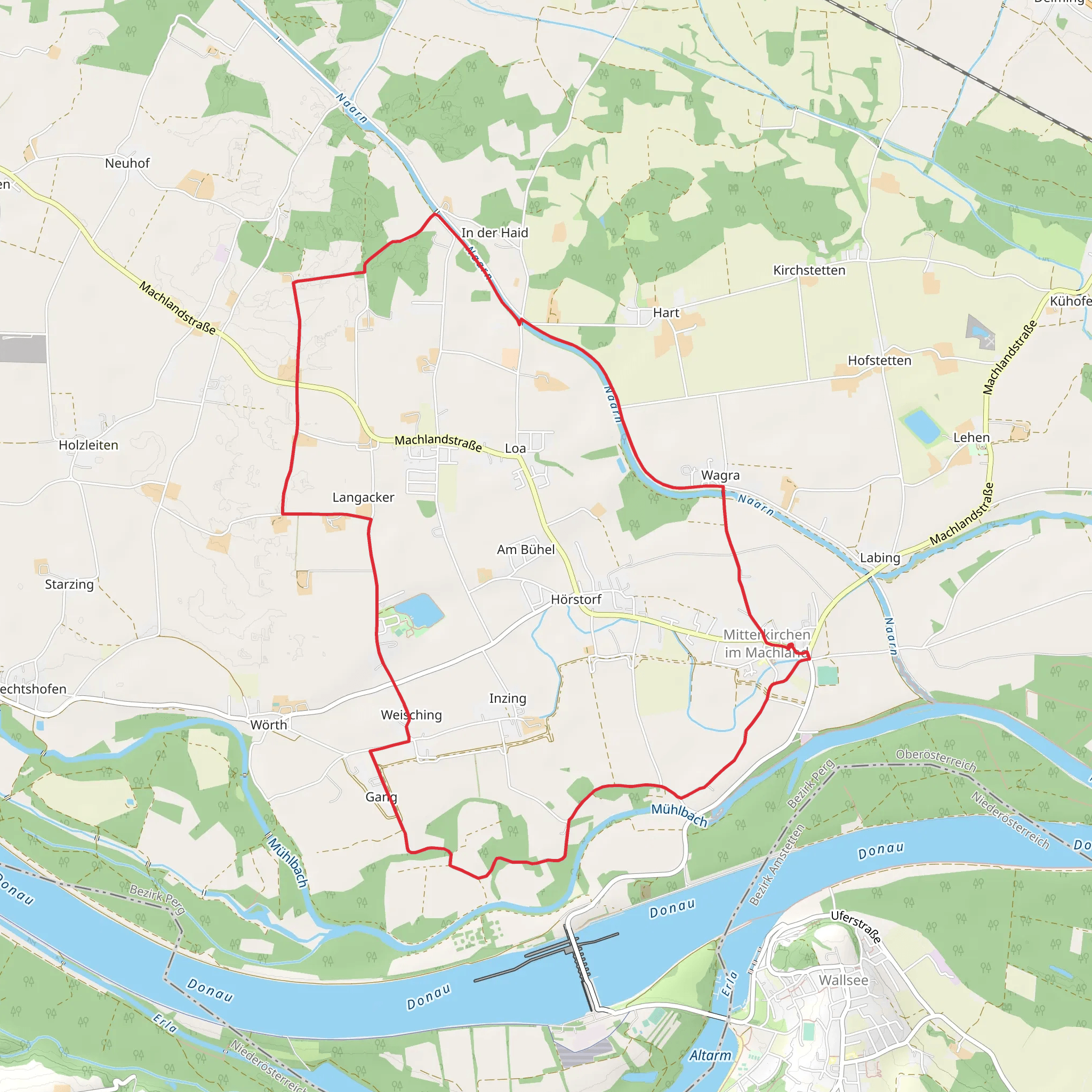 Mitterkirchen Teufelsweg Trail mobile static map