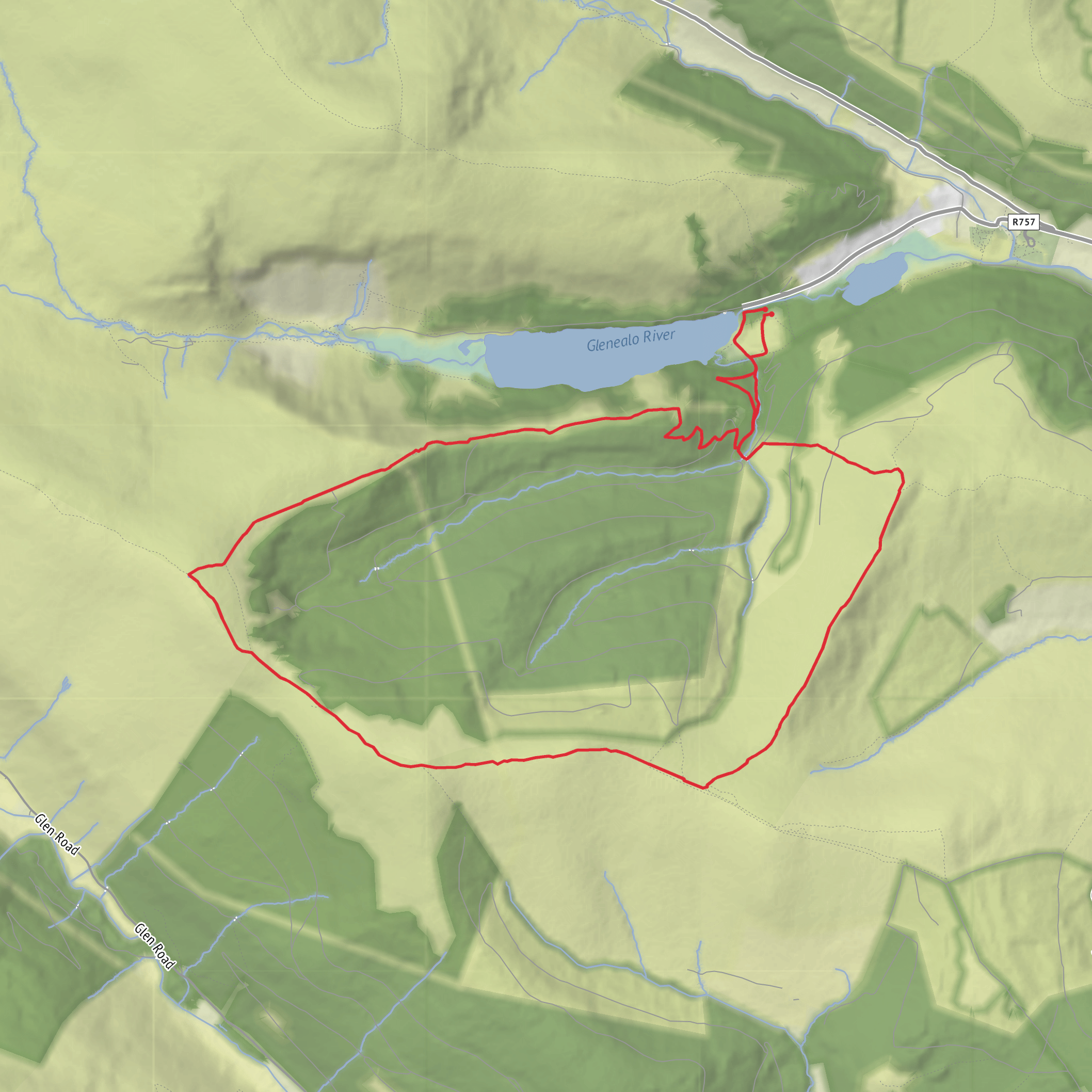 Derrybawn, Mullacor, Lugduff loop mobile static map
