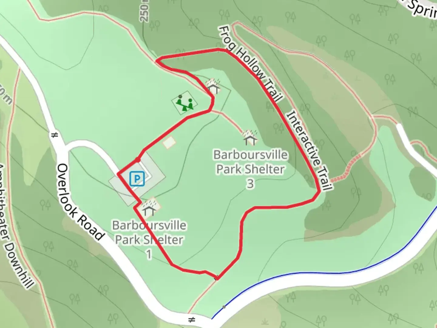 An image depicting the trail Interactive Loop Trail and its surrounding area.
