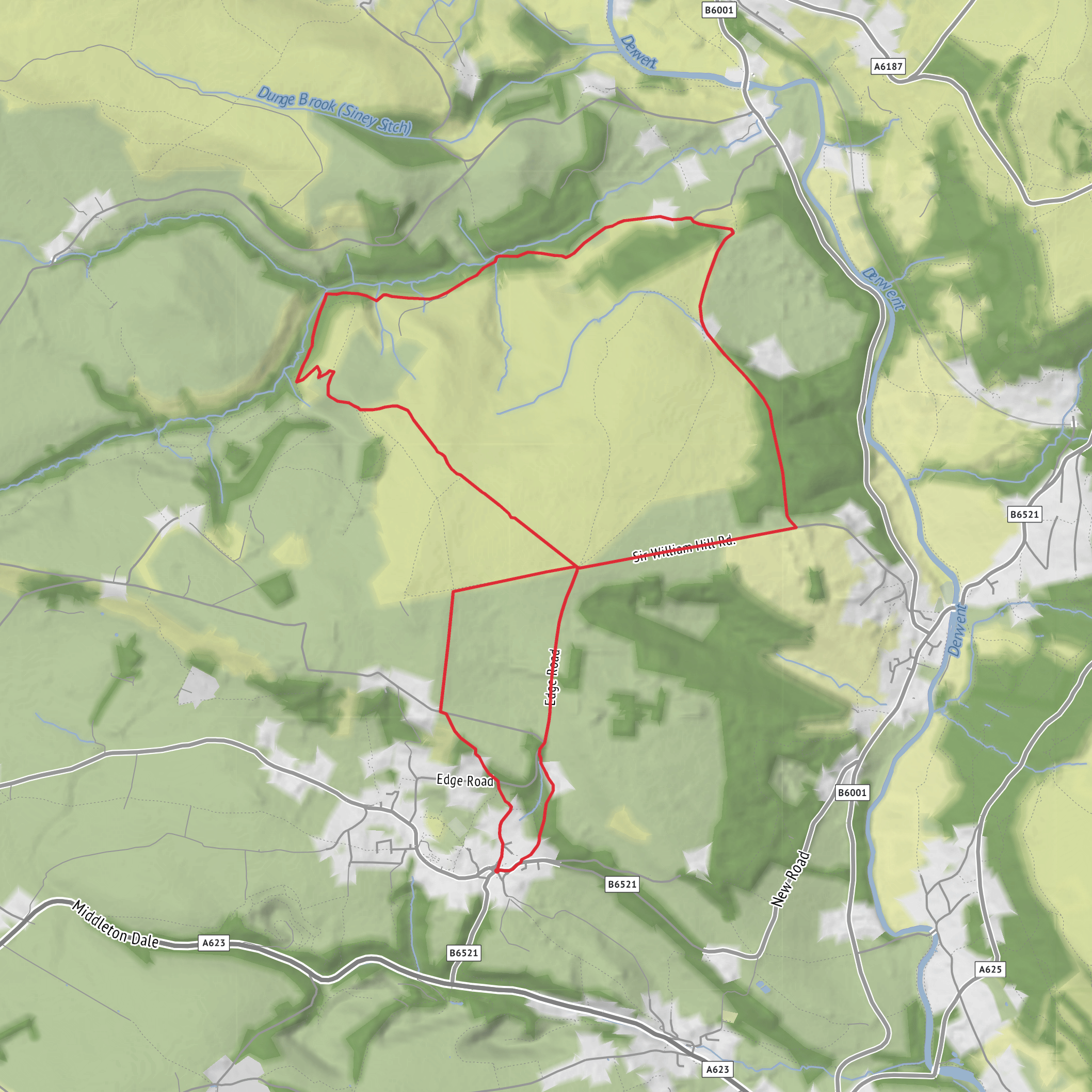 Eyam hike mobile static map