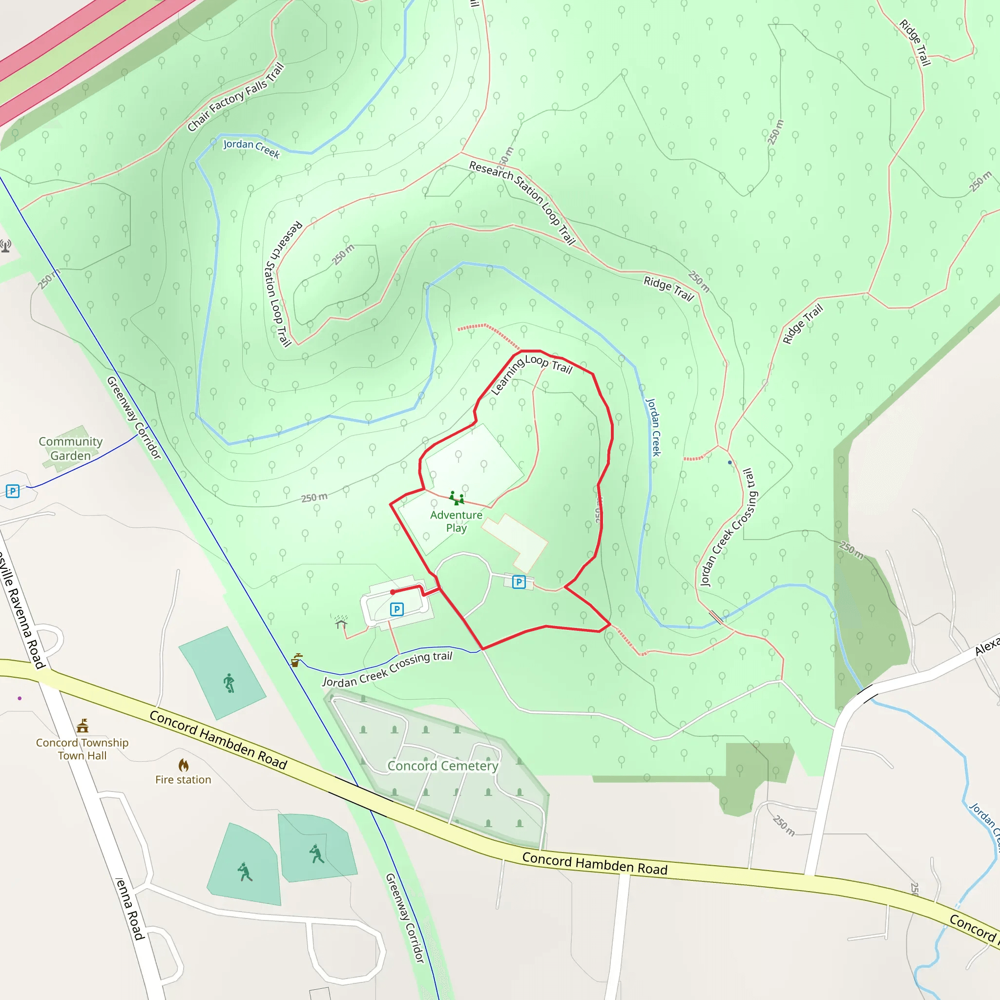 Learning Loop Trail mobile static map