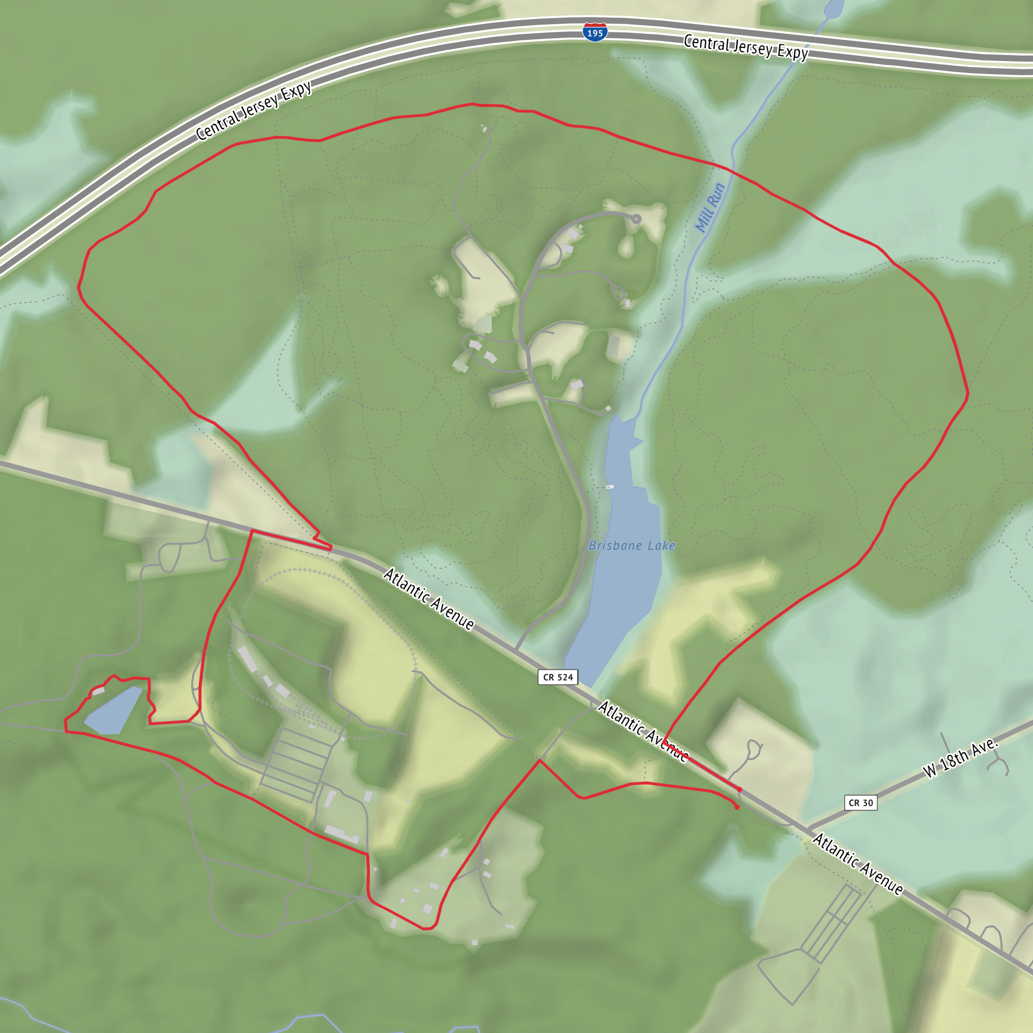 Orange Trail and Race Way mobile static map