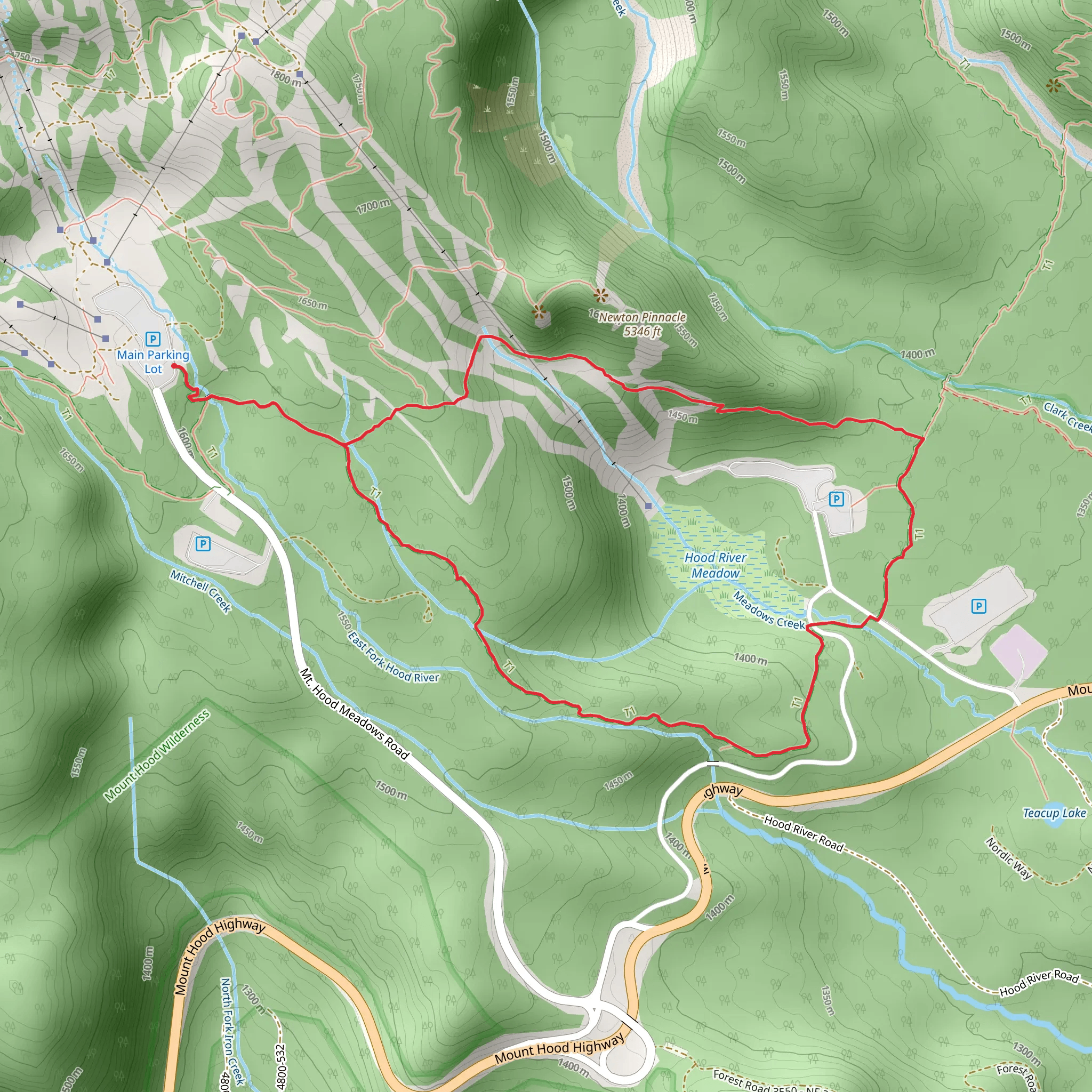 Sahale Falls and Umbrella Falls Loop mobile static map