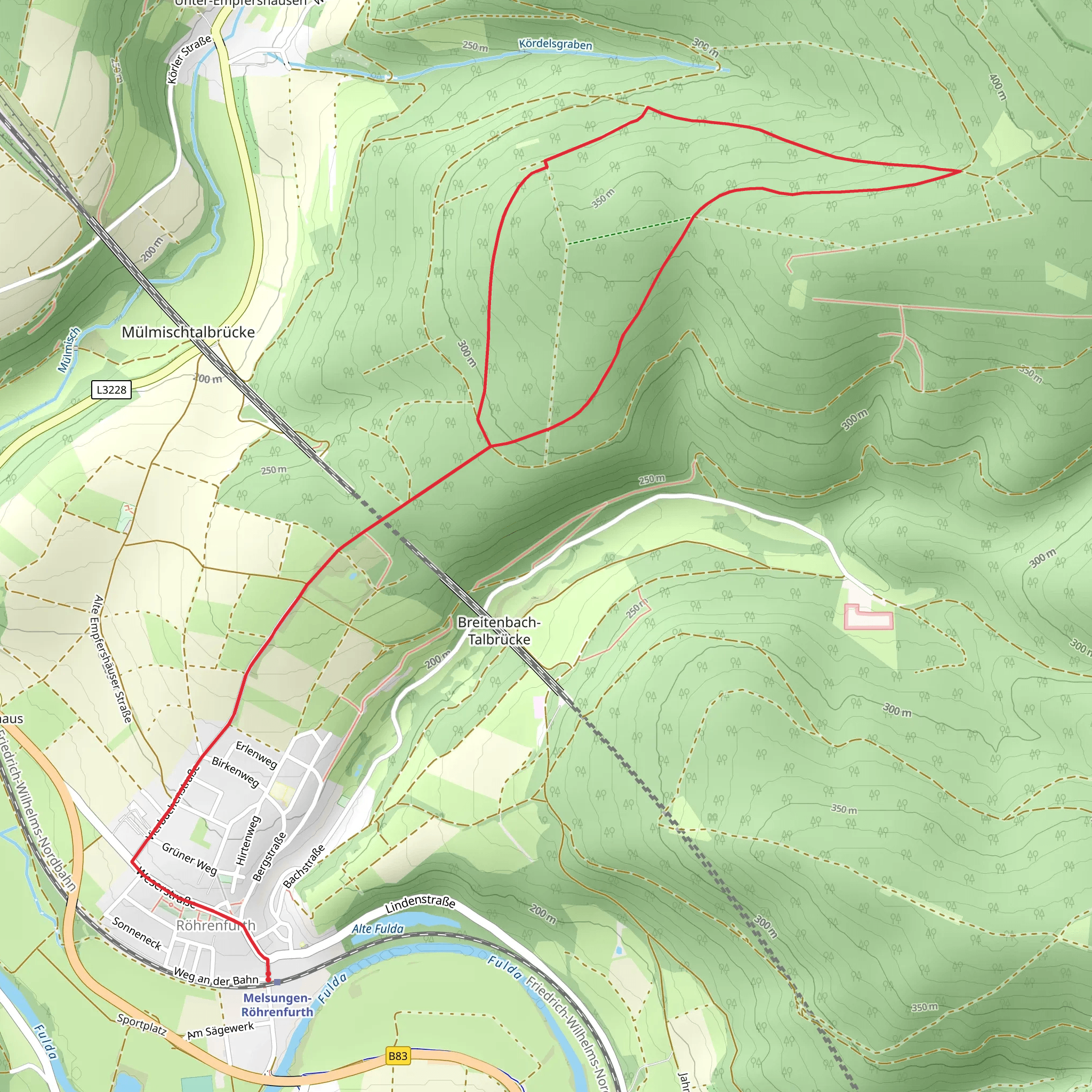 Roehrenfurther and Wellerode - Roehrenfurth mobile static map