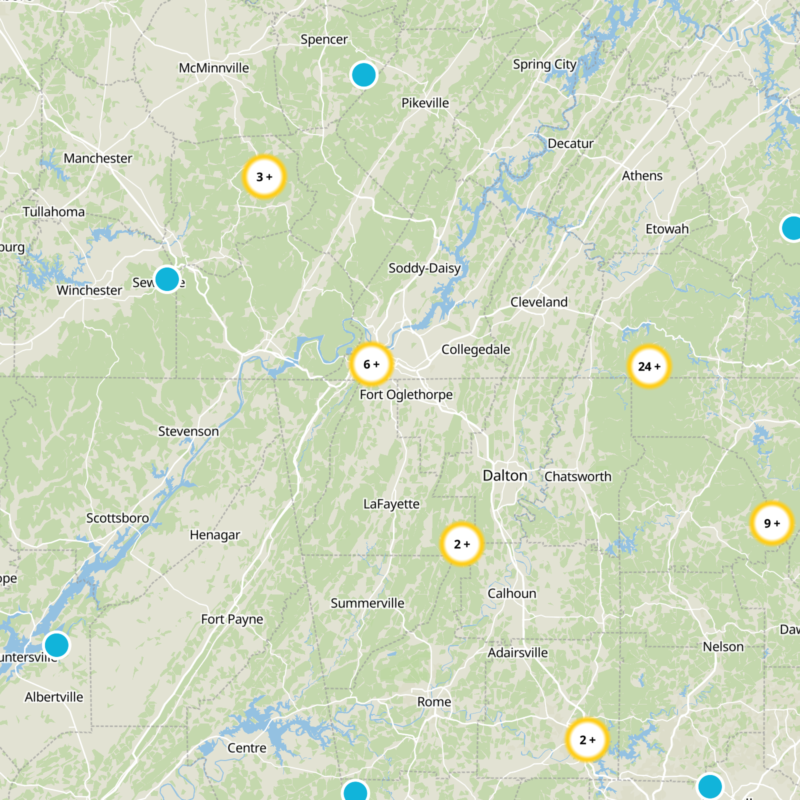 Catoosa County Static Map