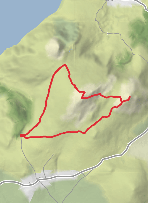 Hike on Yr Eifl Loop mobile static map