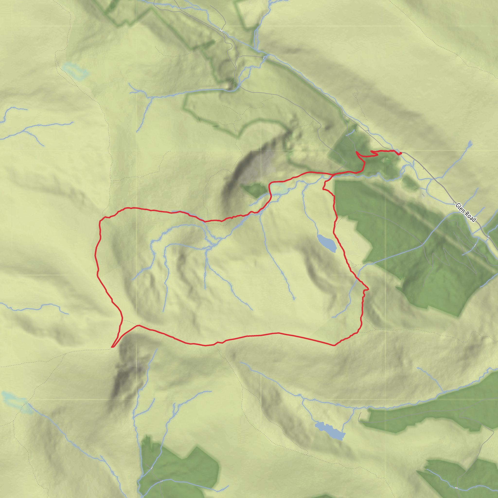 Lugnaquilla and Arts Lough Circular mobile static map