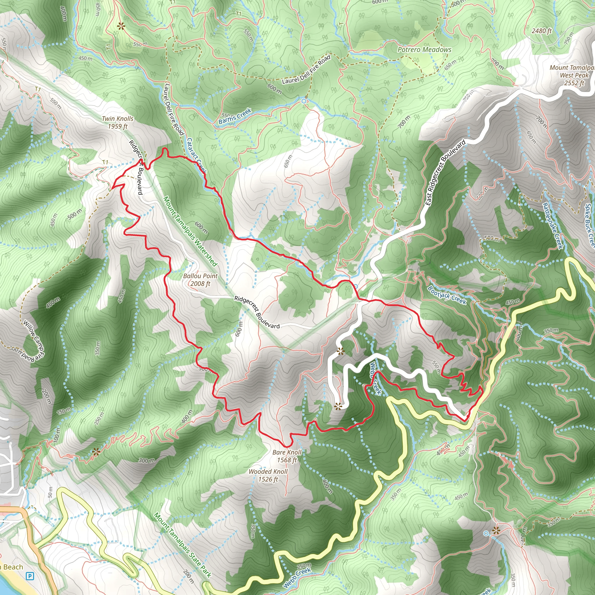Matt Davis, Coastal and Cataract Loop Trail mobile static map