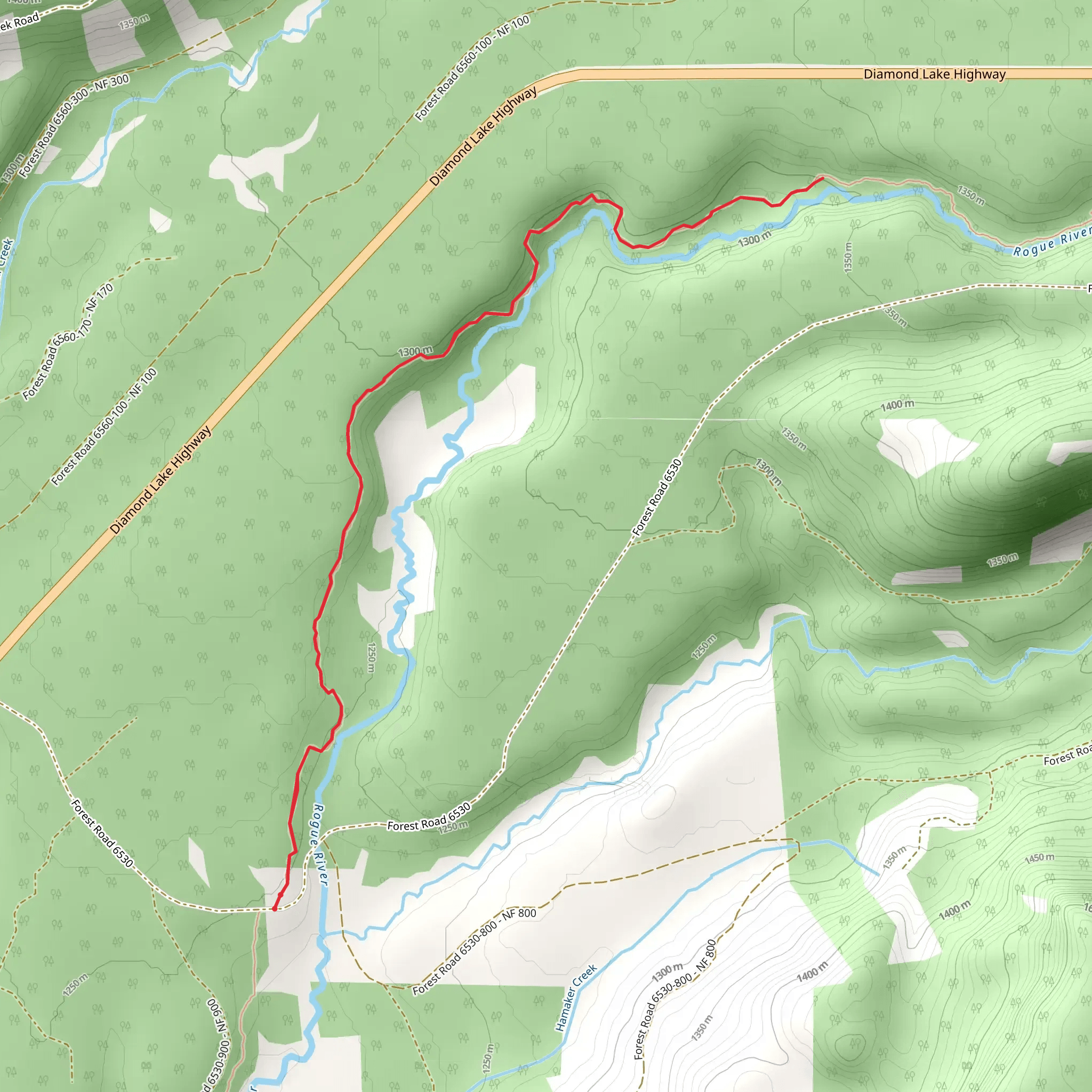 Rogue River Trail mobile static map