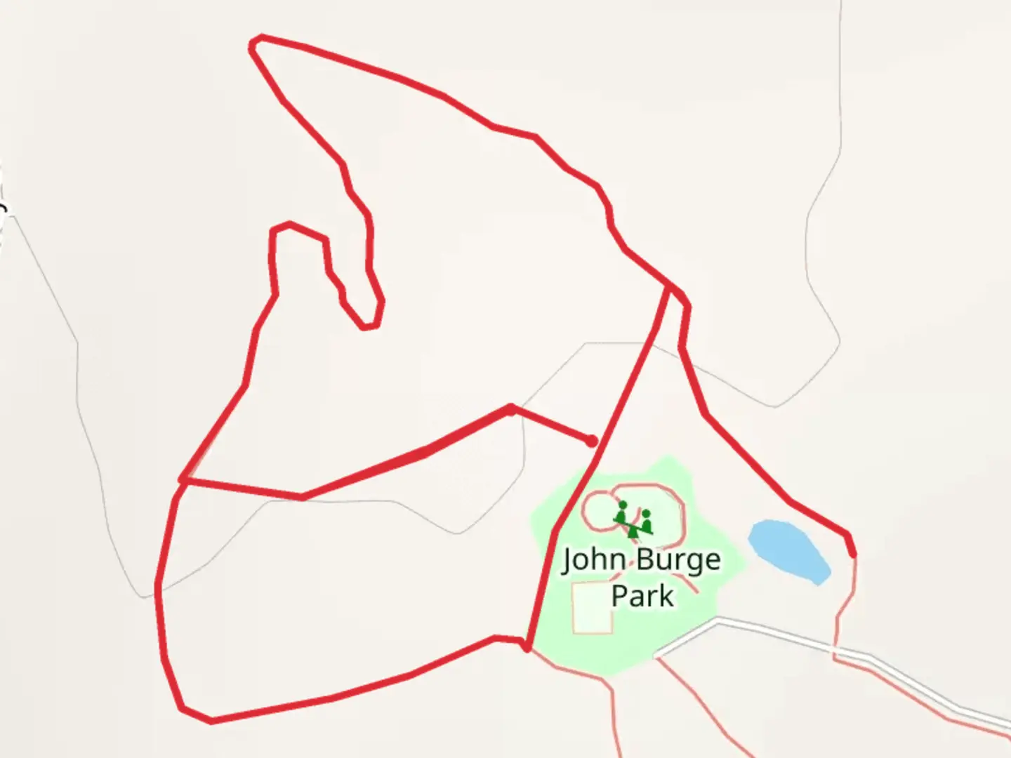 An image depicting the trail Mills Creek Road Loop and its surrounding area.