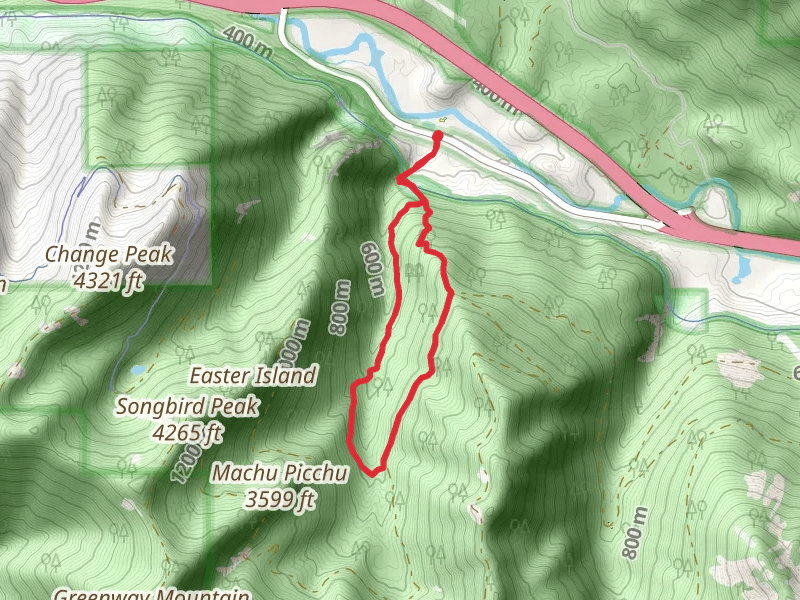 Hall Creek and Zig Zag Loop Trail mobile static map