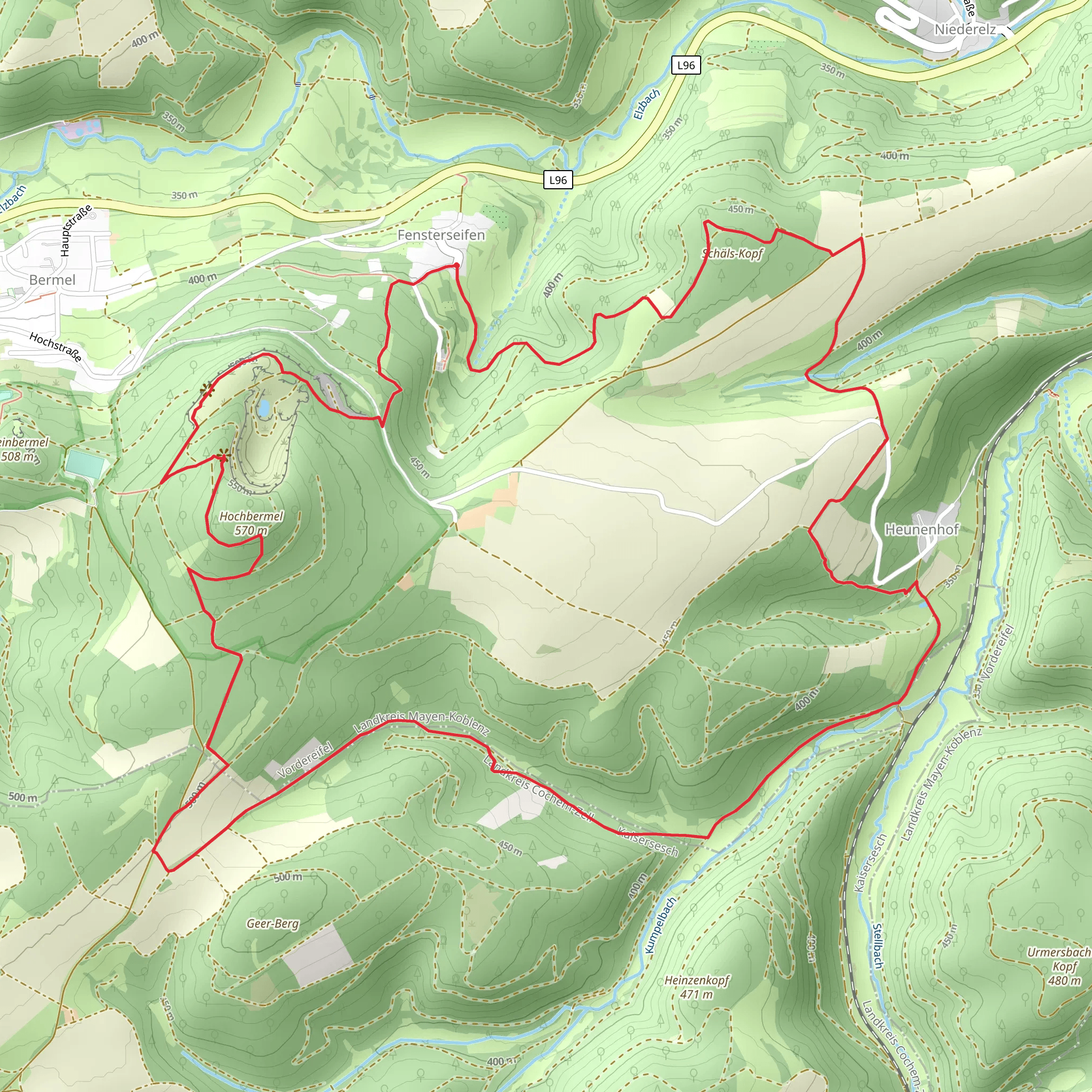 Hochbermel via Hochbermeler Loop mobile static map
