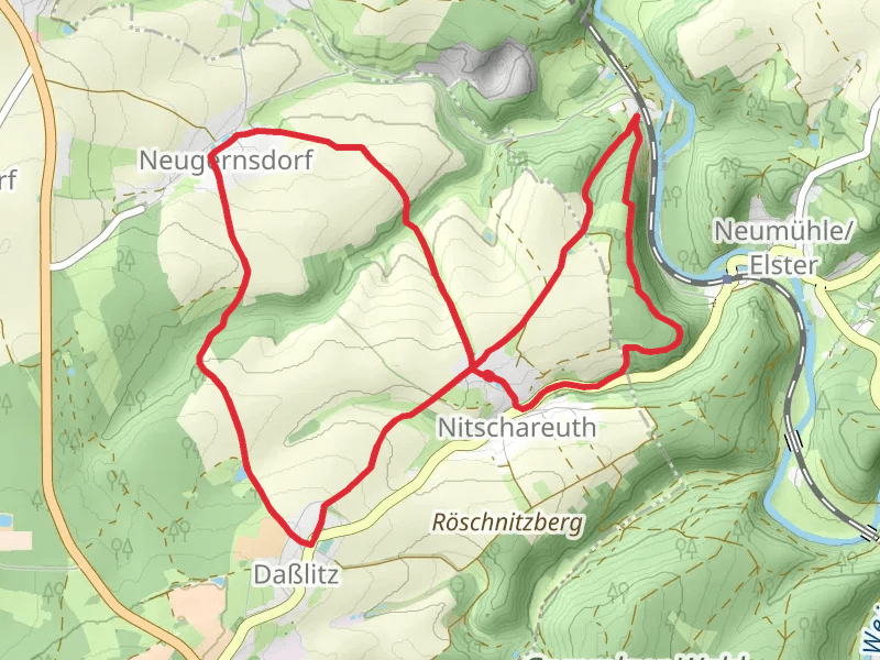 Thueringenweg and Elsterperlenweg