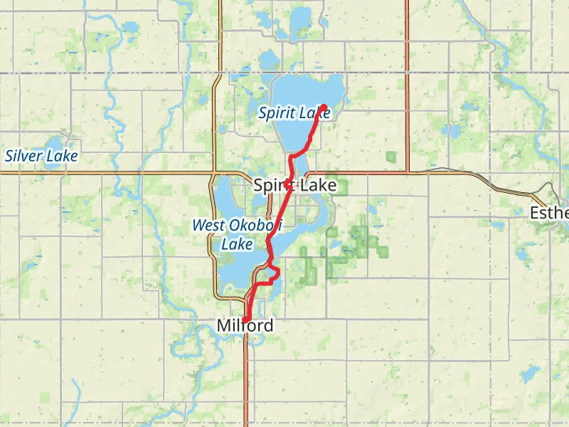 Iowa Great Lakes Trail Point to Point