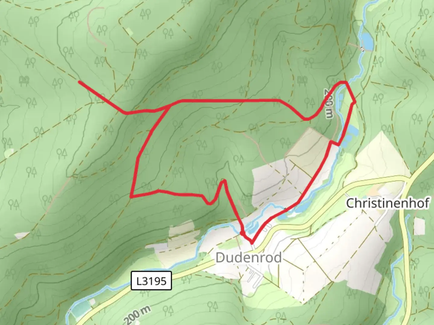 An image depicting the trail Kulturhistorischer Rundweg Loop via Keltenstraβe and its surrounding area.