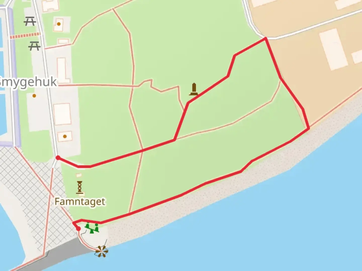 An image depicting the trail Smygehuk and its surrounding area.