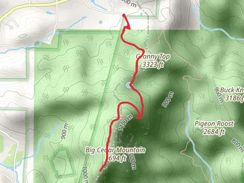 Big Cedar Mountain via Appalachian Trail