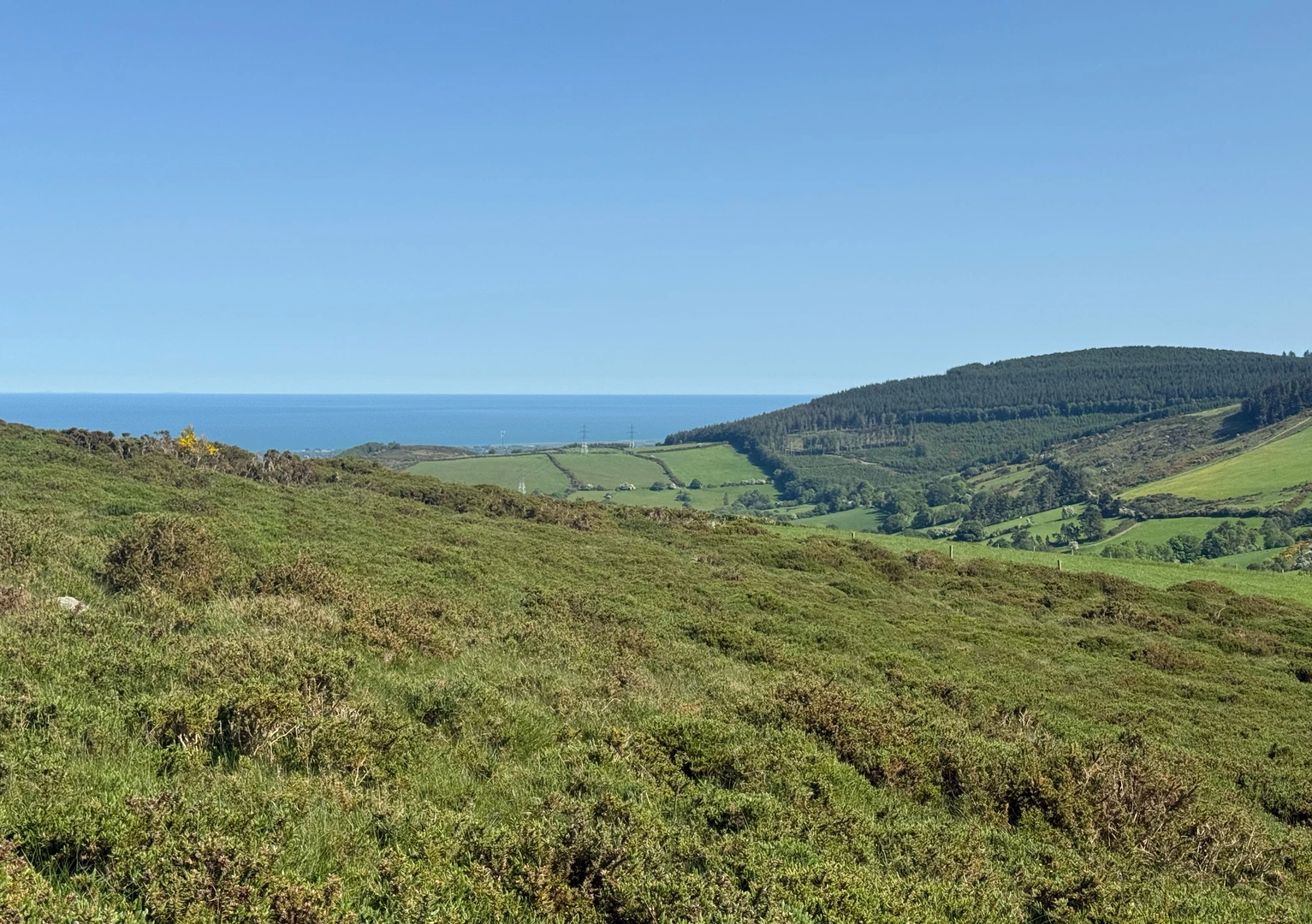 An image depicting the trail Great sugar loaf and its surrounding area.