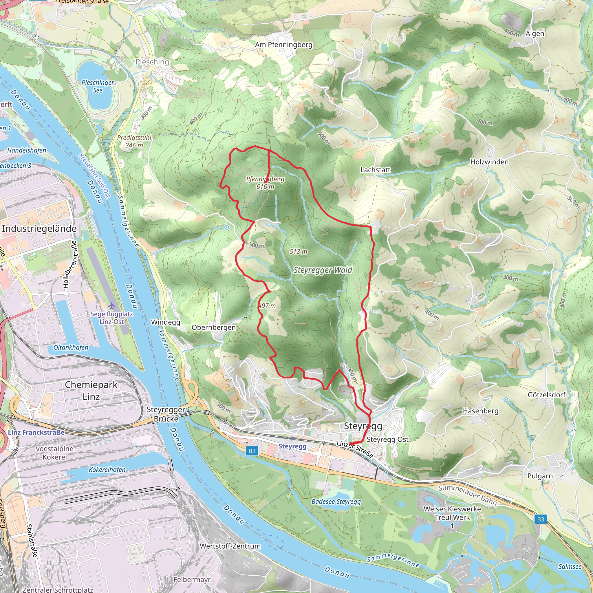 3 Beeches Trail mobile static map