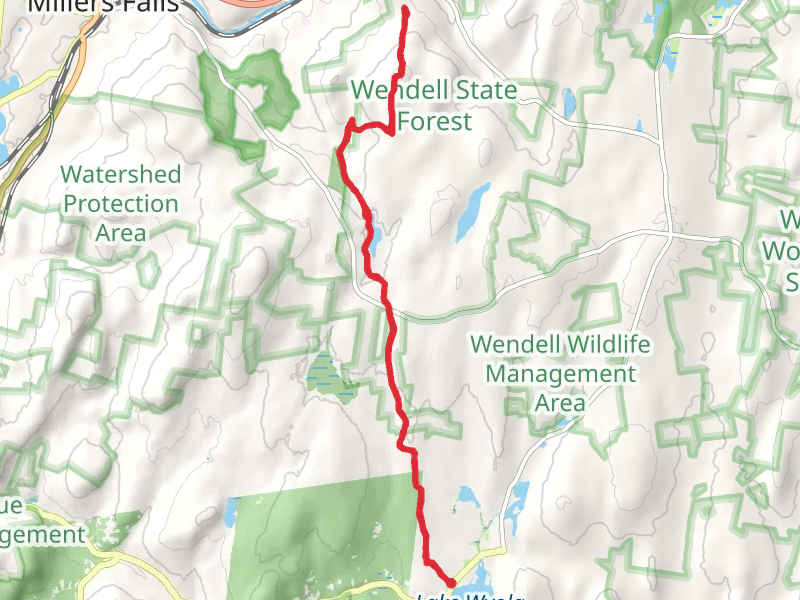 Ruggles Pond via Metacomet - Monadnock Trail