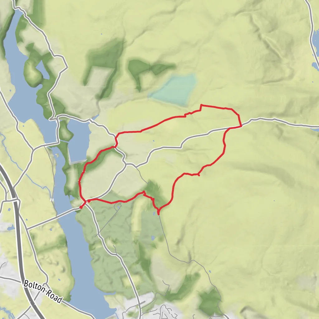 Hike from Rivington via Noon Hill mobile static map